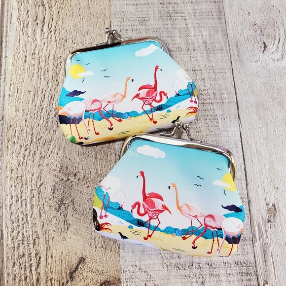 Flamingo Beach Coin Purse - Picture 2 of 5